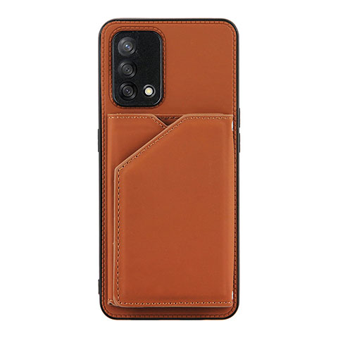 Custodia Lusso Pelle Cover Y01B per Oppo F19s Marrone