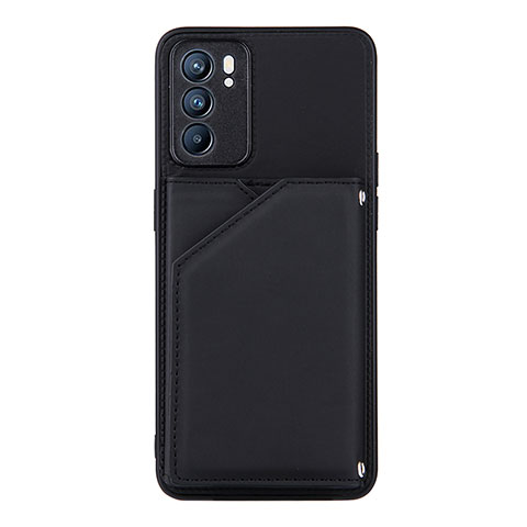 Custodia Lusso Pelle Cover Y01B per Oppo Reno6 5G Nero