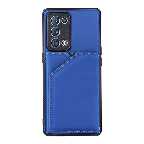 Custodia Lusso Pelle Cover Y01B per Oppo Reno6 Pro 5G Blu