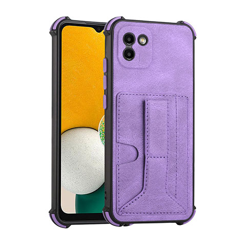 Custodia Lusso Pelle Cover Y01B per Samsung Galaxy A03 Viola