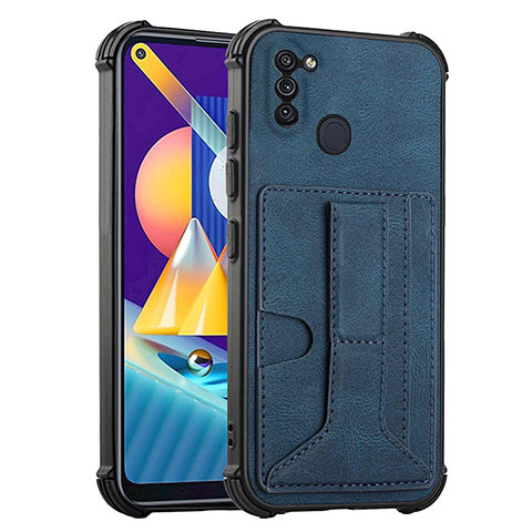 Custodia Lusso Pelle Cover Y01B per Samsung Galaxy A11 Blu