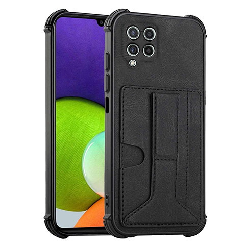 Custodia Lusso Pelle Cover Y01B per Samsung Galaxy A22 4G Nero