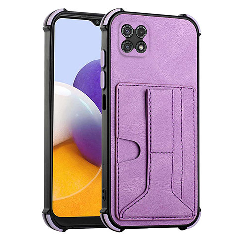 Custodia Lusso Pelle Cover Y01B per Samsung Galaxy A22 5G Viola