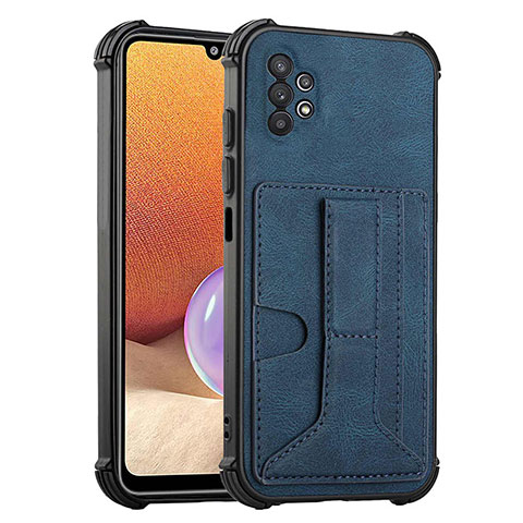 Custodia Lusso Pelle Cover Y01B per Samsung Galaxy A32 4G Blu