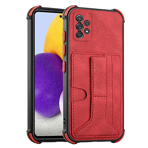 Custodia Lusso Pelle Cover Y01B per Samsung Galaxy A52 4G Rosso