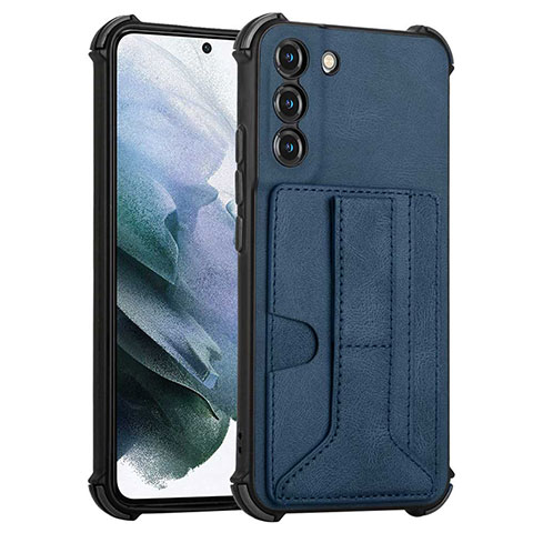 Custodia Lusso Pelle Cover Y01B per Samsung Galaxy S22 Plus 5G Blu