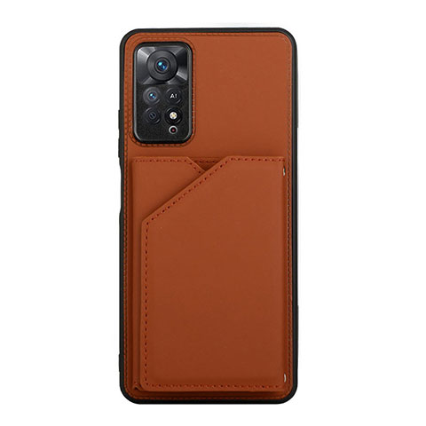 Custodia Lusso Pelle Cover Y01B per Xiaomi Redmi Note 11 Pro 4G Marrone