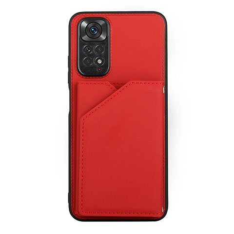 Custodia Lusso Pelle Cover Y01B per Xiaomi Redmi Note 11S 4G Rosso