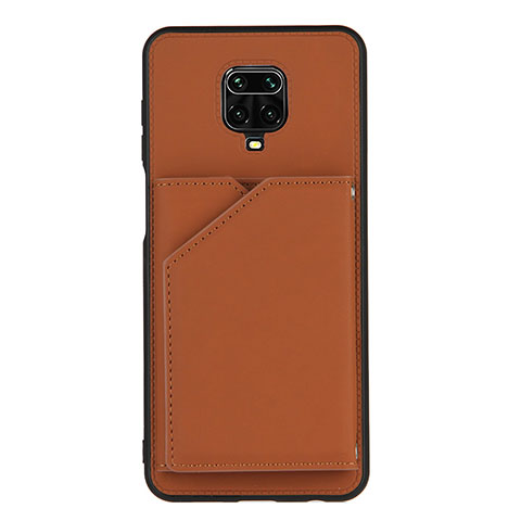 Custodia Lusso Pelle Cover Y01B per Xiaomi Redmi Note 9S Marrone