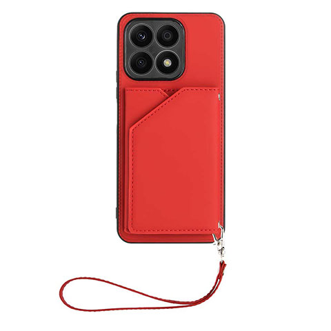 Custodia Lusso Pelle Cover Y02B per Huawei Honor X8a 4G Rosso