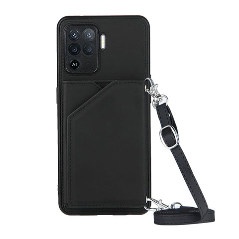 Custodia Lusso Pelle Cover Y02B per Oppo A94 4G Nero