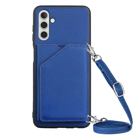Custodia Lusso Pelle Cover Y02B per Samsung Galaxy A04s Blu