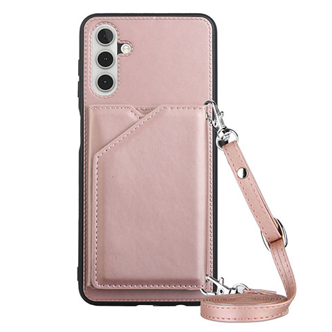 Custodia Lusso Pelle Cover Y02B per Samsung Galaxy A13 5G Oro Rosa