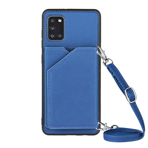 Custodia Lusso Pelle Cover Y02B per Samsung Galaxy A31 Blu