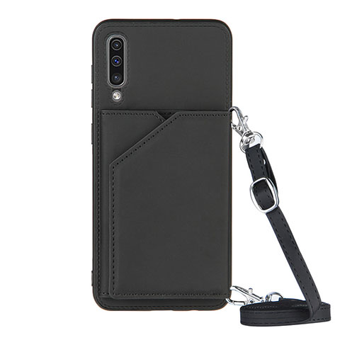 Custodia Lusso Pelle Cover Y02B per Samsung Galaxy A50S Nero