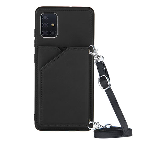 Custodia Lusso Pelle Cover Y02B per Samsung Galaxy A51 4G Nero