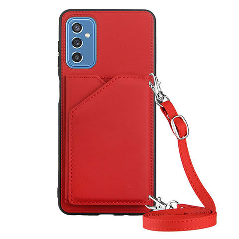 Custodia Lusso Pelle Cover Y02B per Samsung Galaxy M52 5G Rosso