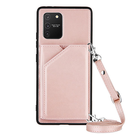 Custodia Lusso Pelle Cover Y02B per Samsung Galaxy S10 Lite Oro Rosa