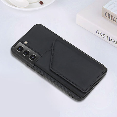 Custodia Lusso Pelle Cover Y02B per Samsung Galaxy S21 FE 5G Nero