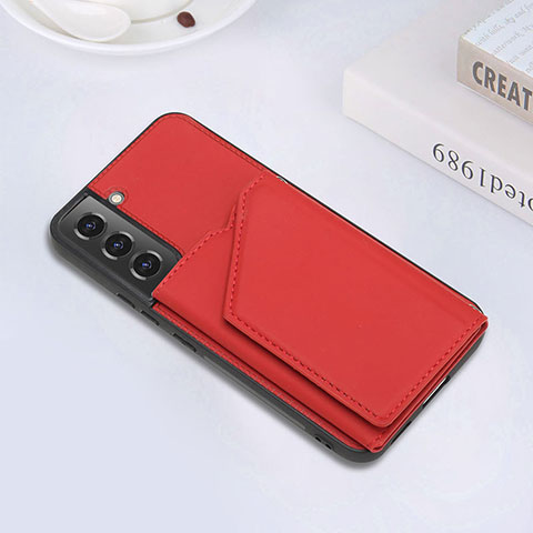 Custodia Lusso Pelle Cover Y02B per Samsung Galaxy S21 Plus 5G Rosso