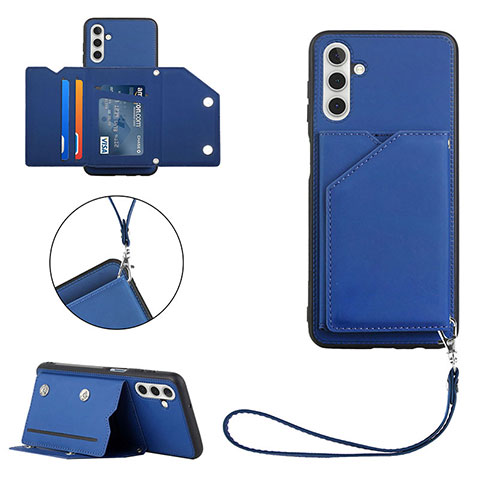 Custodia Lusso Pelle Cover Y03B per Samsung Galaxy A13 5G Blu