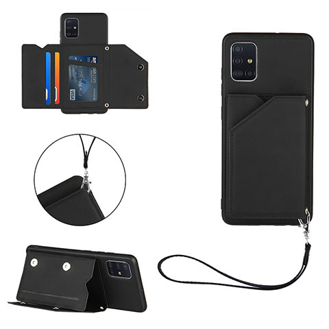 Custodia Lusso Pelle Cover Y03B per Samsung Galaxy M40S Nero