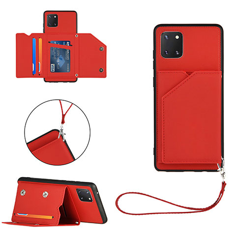 Custodia Lusso Pelle Cover Y03B per Samsung Galaxy M60s Rosso