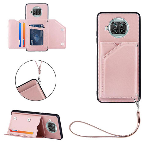 Custodia Lusso Pelle Cover Y03B per Xiaomi Mi 10i 5G Oro Rosa