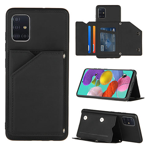 Custodia Lusso Pelle Cover Y04B per Samsung Galaxy A51 5G Nero