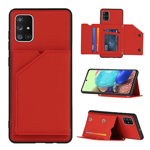 Custodia Lusso Pelle Cover Y04B per Samsung Galaxy A71 4G A715 Rosso