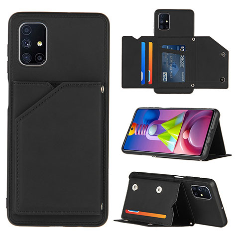 Custodia Lusso Pelle Cover Y04B per Samsung Galaxy M51 Nero