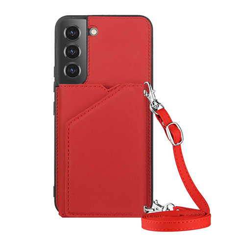 Custodia Lusso Pelle Cover Y04B per Samsung Galaxy S22 Plus 5G Rosso