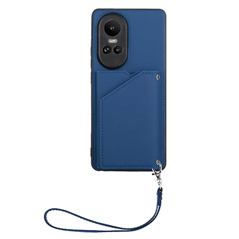 Custodia Lusso Pelle Cover YB1 per Oppo Reno10 Pro 5G Blu