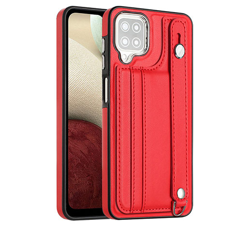 Custodia Lusso Pelle Cover YB1 per Samsung Galaxy A12 Nacho Rosso