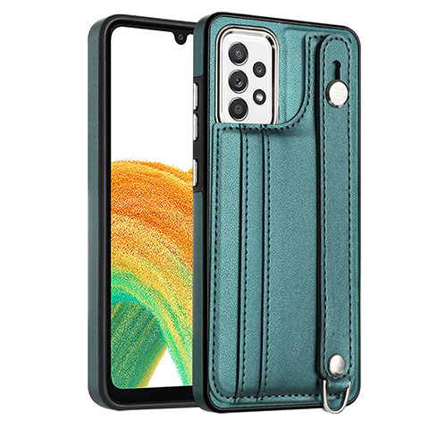 Custodia Lusso Pelle Cover YB1 per Samsung Galaxy A33 5G Verde