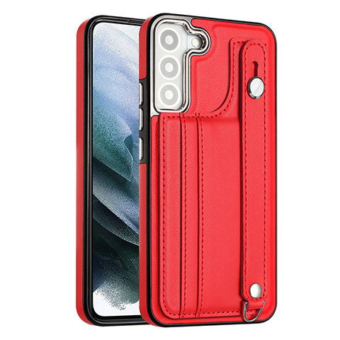 Custodia Lusso Pelle Cover YB1 per Samsung Galaxy S21 FE 5G Rosso