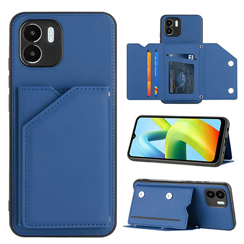 Custodia Lusso Pelle Cover YB1 per Xiaomi Poco C50 Blu