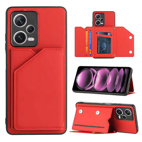 Custodia Lusso Pelle Cover YB1 per Xiaomi Poco X5 5G Rosso