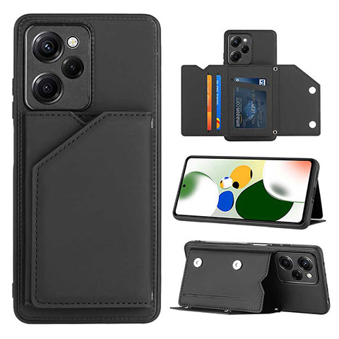 Custodia Lusso Pelle Cover YB1 per Xiaomi Poco X5 Pro 5G Nero