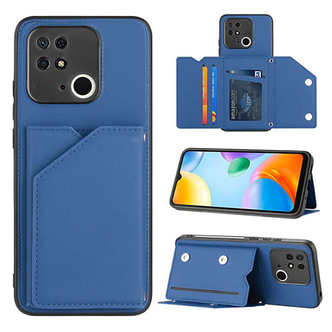 Custodia Lusso Pelle Cover YB1 per Xiaomi Redmi 10 Power Blu