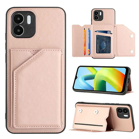 Custodia Lusso Pelle Cover YB1 per Xiaomi Redmi A2 Plus Oro Rosa