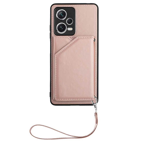 Custodia Lusso Pelle Cover YB1 per Xiaomi Redmi Note 12 Explorer Oro Rosa