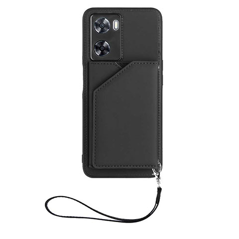 Custodia Lusso Pelle Cover YB2 per Oppo A57 4G Nero