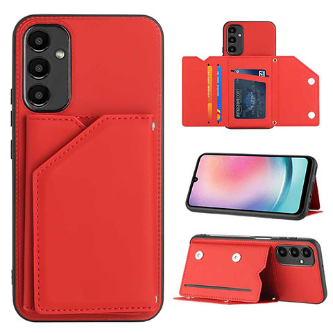 Custodia Lusso Pelle Cover YB2 per Samsung Galaxy A14 4G Rosso