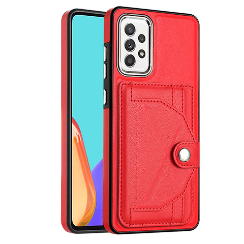 Custodia Lusso Pelle Cover YB2 per Samsung Galaxy A72 5G Rosso