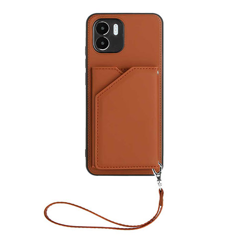 Custodia Lusso Pelle Cover YB2 per Xiaomi Poco C50 Marrone