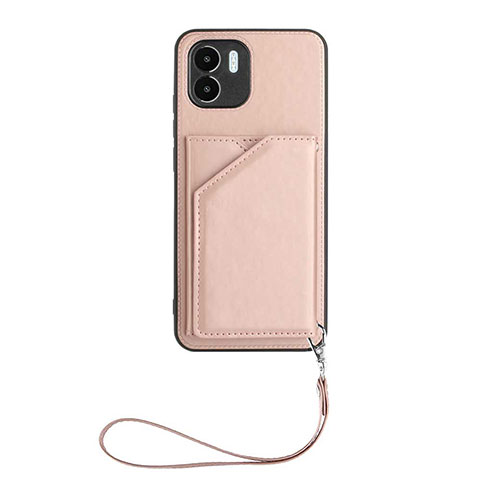 Custodia Lusso Pelle Cover YB2 per Xiaomi Poco C50 Oro Rosa