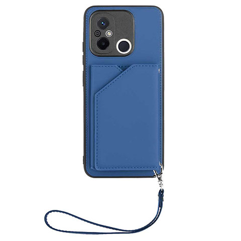 Custodia Lusso Pelle Cover YB2 per Xiaomi Poco C55 Blu