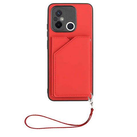 Custodia Lusso Pelle Cover YB2 per Xiaomi Poco C55 Rosso