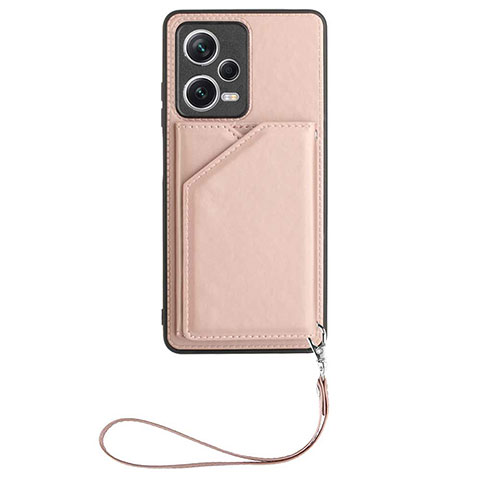 Custodia Lusso Pelle Cover YB2 per Xiaomi Poco X5 5G Oro Rosa